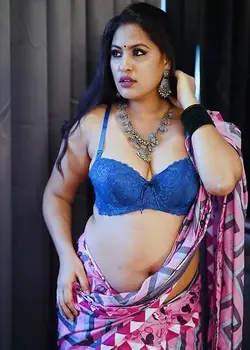 Anjali Gaud Hot Pink Saree Strip