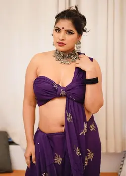 Anjali Gaud Purple Lehenga